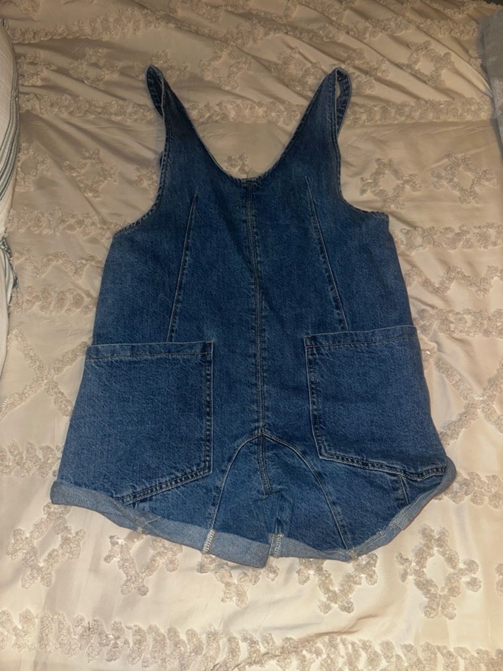 eesome Light Blue Denim Short Overalls